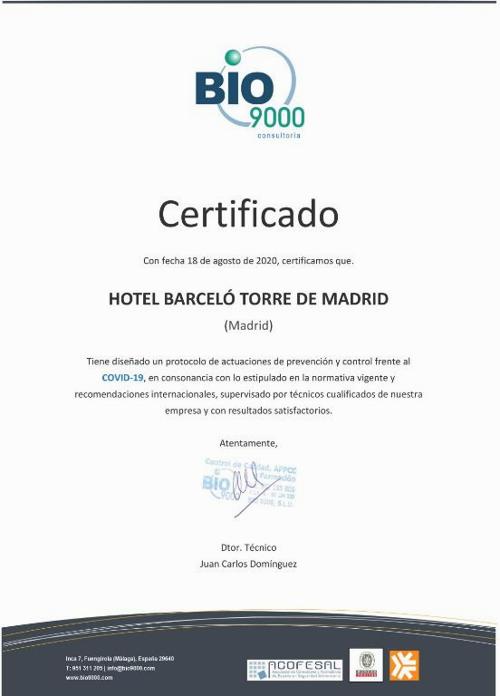Lujo en hotel 5* en pleno centro de Madrid con desayunos - Barceló Torre de Madrid